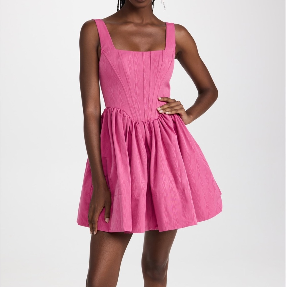 Staud pink landscape dress size 4